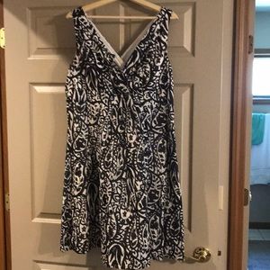 Navy and white cotton sundress from Lands End